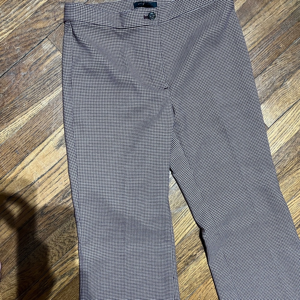 Ann Taylor Brown Houndstooth pants - Picture 3 of 7